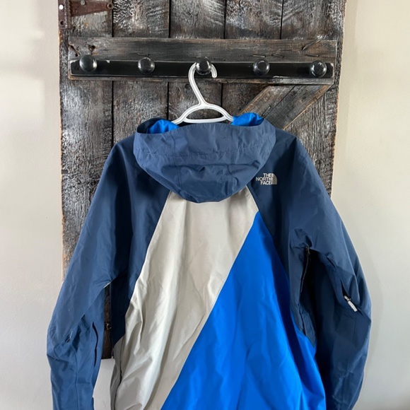 Men's The North Face Pullover Jacket w/Side Zipper & Hood Blue & Grey - Size Med - Picture 2 of 3